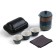 A set for a tea ceremony of 5 items per 3 persons: a cup 50 ml, a kettle 280 ml, blue