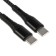 Type-C cable-Type-C, 3 A, 66 W, fast charging, fabric braid, 1 meter, black