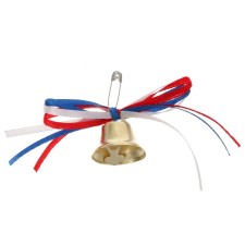 Bell with ribbons, tricolor, d = 2.6 cm