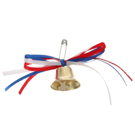 Bell with ribbons, tricolor, d = 2.6 cm