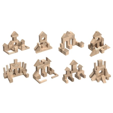 Wooden designer "Construction set" 34 elements-1