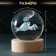 Souvenir glass backlight "Shar. Geometry of the mountain" D = 6 cm stand wood, usb