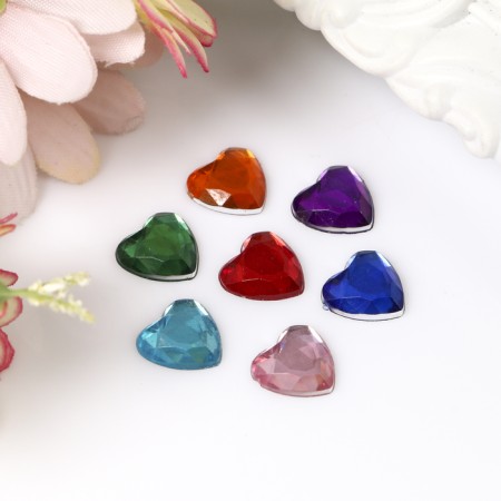 Decorative rhinestones "hearts" 10 x 10 mm (set 10 g)-2