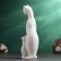 Figure "Cat with a kitten" white in silver, 21x7x7cm