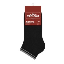 Male shortened socks Omsa Active, size 42-44, color Nero