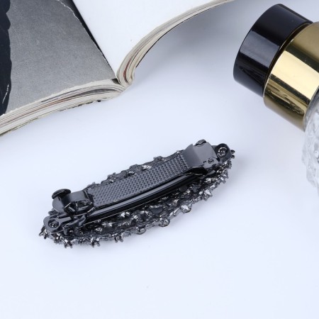 Halfish hair clip "Brianna" Flowers, 6.5 cm-1