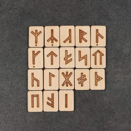 Set "Slavic runes", wood, 18 runes-1