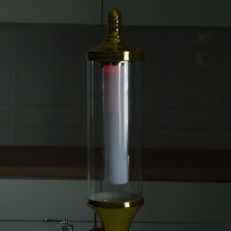 Pivnoy Tower "Petronas", 3 l, backlight flasks, 2 batteries, gold color-7