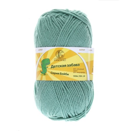 Yarn "Children's Fun" 20% microfiber, 80% acrylic 140m/50g (020 eucalyptus)-1