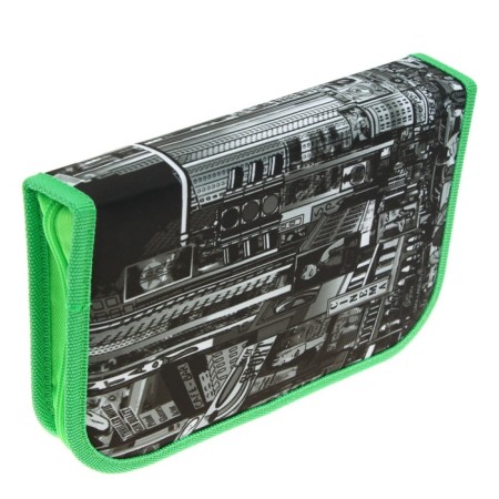 Penal 1 section, 130 x 210 x 40 mm, 2 folding strips, fabric, calligrata top, Content "Dino"-2