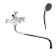 Accoona A7380 bathtub, two -wound, brass, chrome