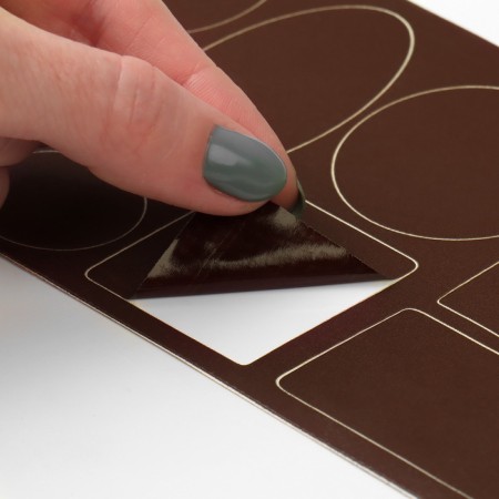 A set of patch for outerwear, adhesive, sheet 10 × 18 cm, 10 pcs, brown color-5