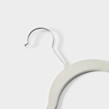 Shoulders - hangers for clothes of a board, 44 × 23.5 cm, set 10 pcs, white color-2