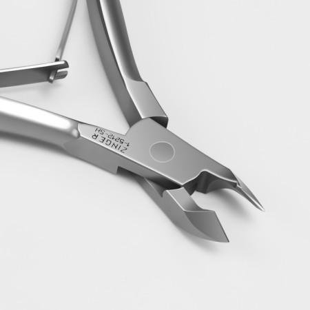 Manicure nippers for cuticles, double spring, 10 cm, blade length-5 mm, on the blist, matte silver, B-188 (450) -D (FD) -sh lj-1