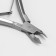 Manicure nippers for cuticles, double spring, 10 cm, blade length-5 mm, on the blist, matte silver, B-188 (450) -D (FD) -sh lj