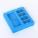Box for 8 sweets + chocolate, with a window, blue, 17.7 x 17.7 x 3.8 cm