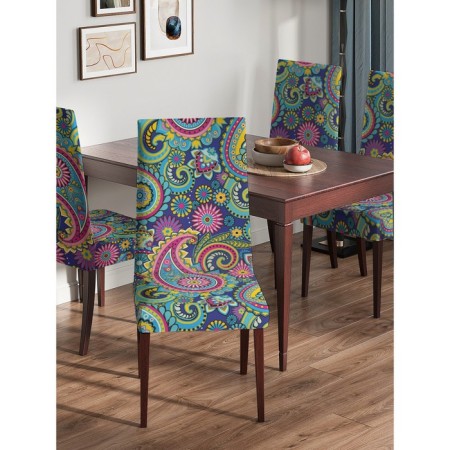 Case for the chair "Flower Paisley", decorative, velor-2