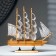 The ship "Marianne" is three -masted with white sails, a light tree with a white bottom 32*7*32cm