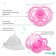 Orthodontic dummy nipple, silicone, from 6 months, with a cap, “bow”, pink color