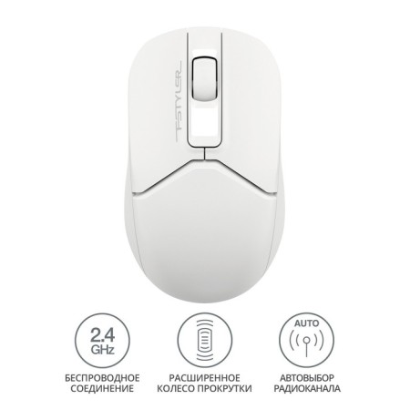 Mouse A4Tech FSTYLER FG12 White optical (1200DPI) wireless USB (3but)-1