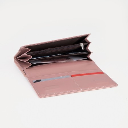 Women's wallet on magnets, pink color-4