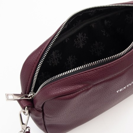 Women's bag over the shoulder Textura, small size, burgundy color-6