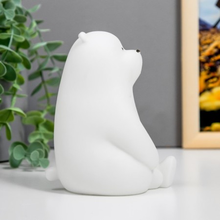 Nightlight "Bear" LED battery 3XLR white 11x8.5x14 cm-4