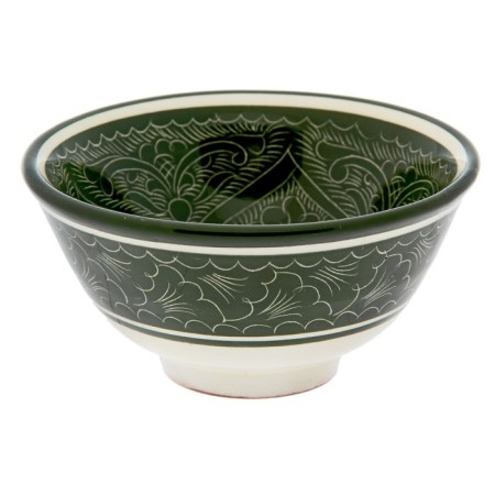 PIALA RISTAN CIRAMICA "Patterns", 11 cm, large, green-4
