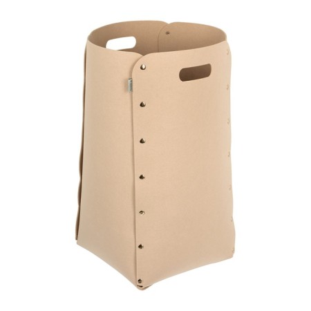 QWERTY basket for storage, from felt, 49 l, beige color