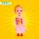Baby doll "Rita" in a dress, mix