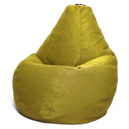 The hand-bag “pear” is positive, size l, diameter 80 cm, height 100 cm, horn, yellow color