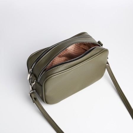 Women's bag over the shoulder Textura, small size, khaki color-3