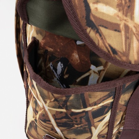 Tourist backpack, 55 liters, cord department, 4 outer pockets, ZFTS, brown color/camouflage-8