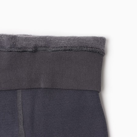 Pantyhose children's microfibers with fleece inside, gray color, height 122-134 cm (7-9 years)-3