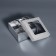 Box for 4 sweets silver glitter, 8.5 x 8.5 x 4 cm. Confectionery packaging