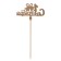 Topper for the Cake "September 1", bell, gold-rod