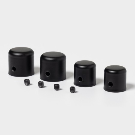 Benchy Twesscopic two-row forged cornice, metal, 160-300 cm, black color-7