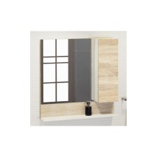 Зеркало шкаф Comforty Рига 80 для ванной комнаты, цвет дуб сонома