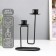Summary metal for 2 candles "Curve line" d = 2 cm black 11.5x6x17 cm
