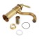 Zein sink mixer, curved spout, without eyeliner, brass, bronze color