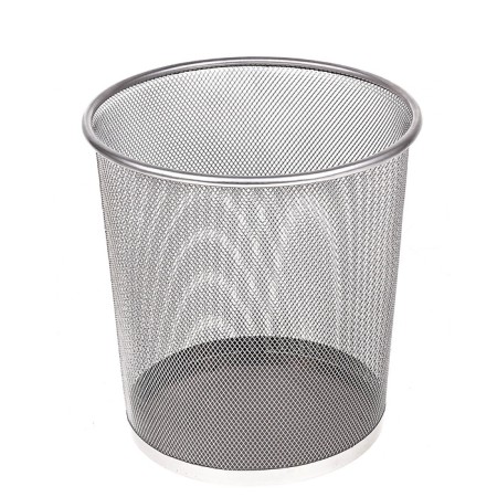 Paper basket, 10 liters, metal mesh, gray-1