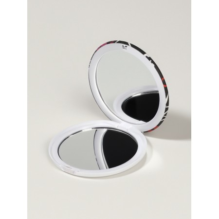 Mirror folding circle (2) C/took D7.3cm grl pwr black layer packet QF-2