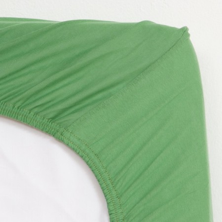 Knitted sheet on elastic band 140x200x25cm khaki kulirka, 120g/m, cotton 100%-2