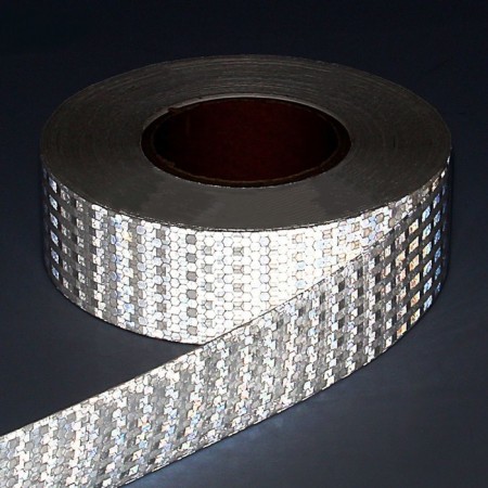 Reflective tape, self -adhesive, white, 5 cm x 25 m