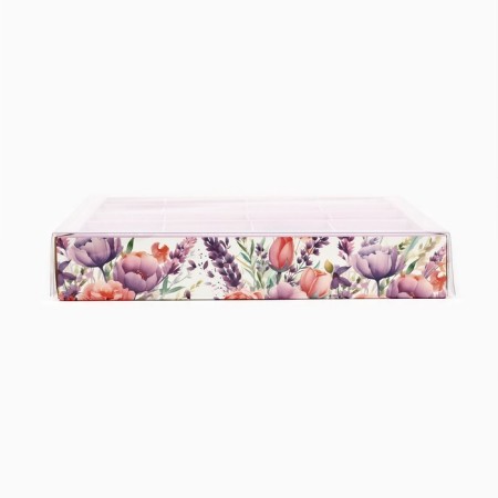 Box for 16 sweets with cells "Flowers", 19 x 19 x 3 cm-1