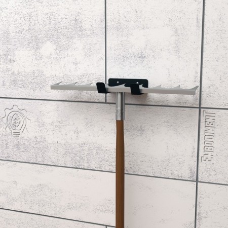 Holder for storage of garden inventory, wall, black-5
