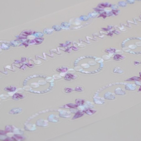 Sticker Plastic Straza "Bracelettes" mix 27.5x9.5 cm-3