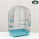 Birds of "Piggers" No. 101, chrome, equipped, 41x30x65 cm, turquoise