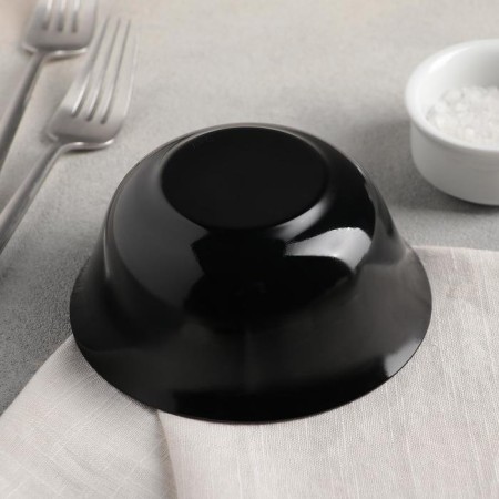 Salad glass -ceramic Carine noir uni, 300 ml, d = 12 cm, black color-2
