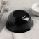 Salad glass -ceramic Carine noir uni, 300 ml, d = 12 cm, black color